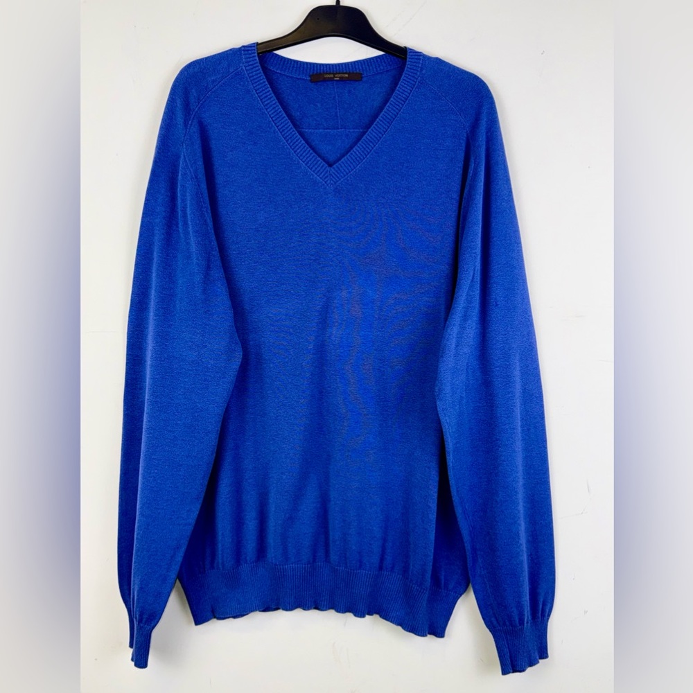 LOUIS VUITTON V-NECK SWEATER IN ROYAL BLUE
